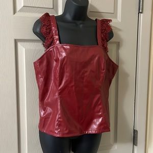Gorgeous faux leather top